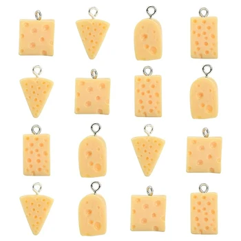 10Pcs 4 סגנונות חיקוי מזון קסמי מיני חמוד קינוח גבינה קסמים DIY עגילים צמיד תכשיטי קבלת מפתחות אספקה